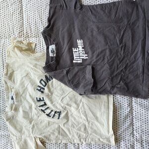 Little Homie Kids T-Shirts - Cream and Gray